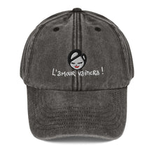 Load image into Gallery viewer, "L'amour Vaincra" vintage cap (embroidered)