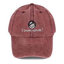 Load image into Gallery viewer, "L'amour Vaincra" vintage cap (embroidered)