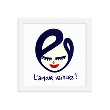 Load image into Gallery viewer, &quot;L&#39;amour vaincra&quot; mini framed print
