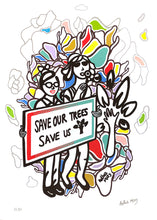 Load image into Gallery viewer, Save our trees - screen print (Edition of 50)

