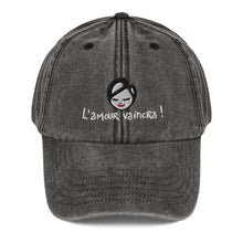 Load image into Gallery viewer, &quot;L&#39;amour Vaincra&quot; vintage cap (embroidered)
